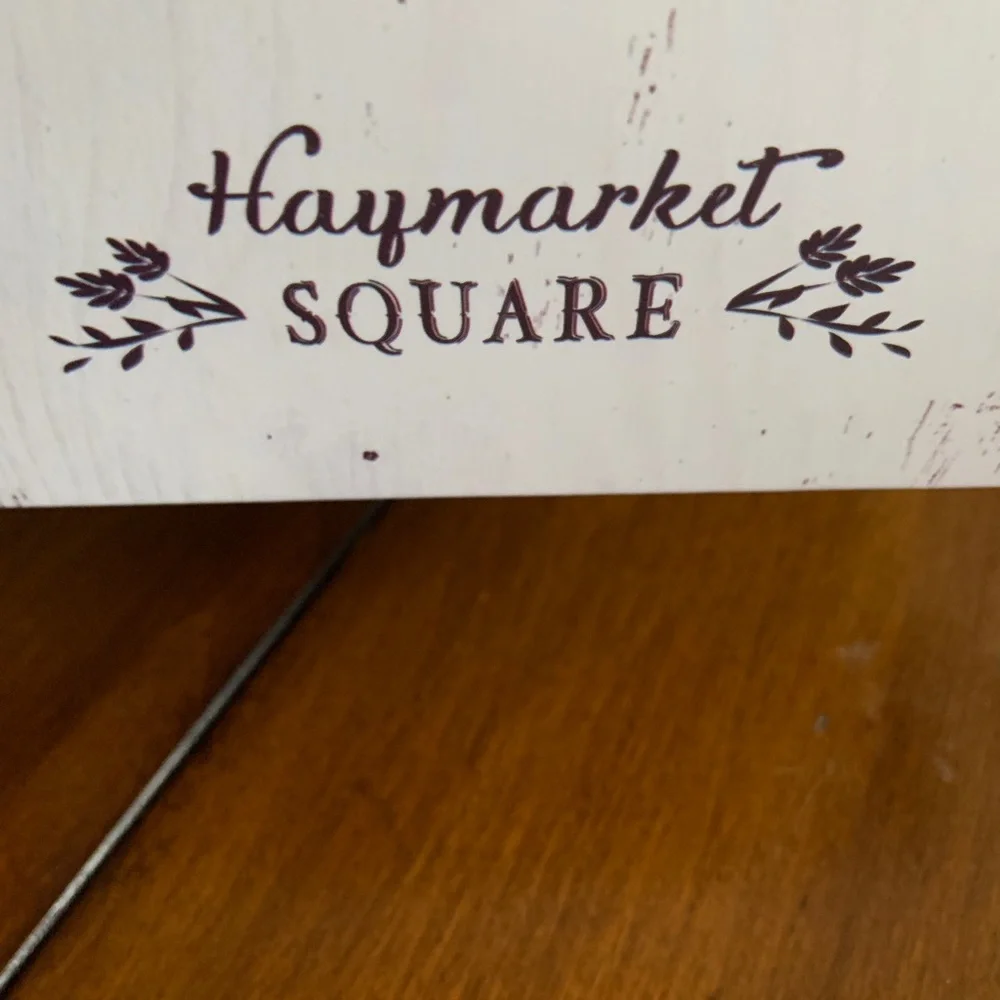 NWT Haymarket Square Pumpkin Plaid Check Shabby Chic Halloween fall Garland